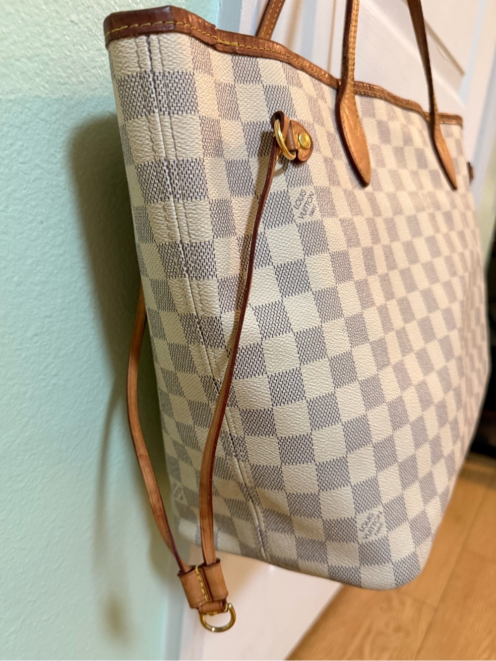 Louis Vuitton Neverfull Damier Azur (Rose Ballerine)